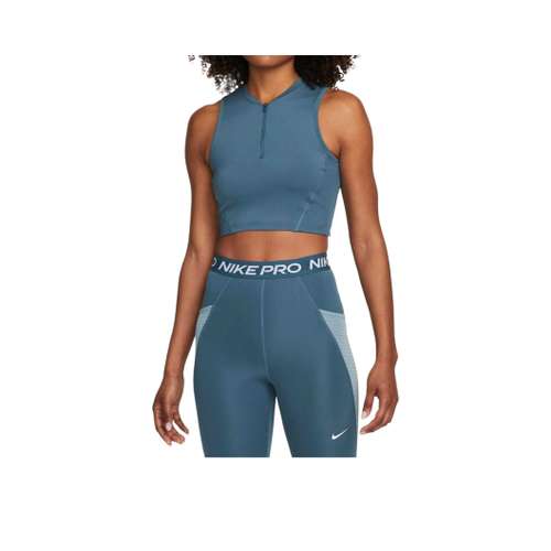 Nike Pro Серый Зеленый Пилот Серый Белый Женские Спортивные Майки Без Рукавов
