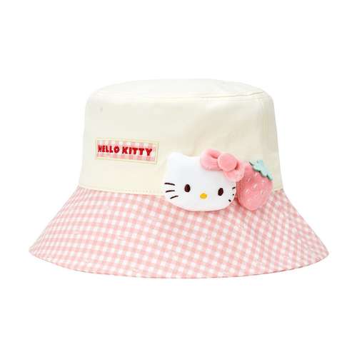 Sanrio x Hello Kitty Полиэстеровая ткань Ведрообразная шляпа Женская