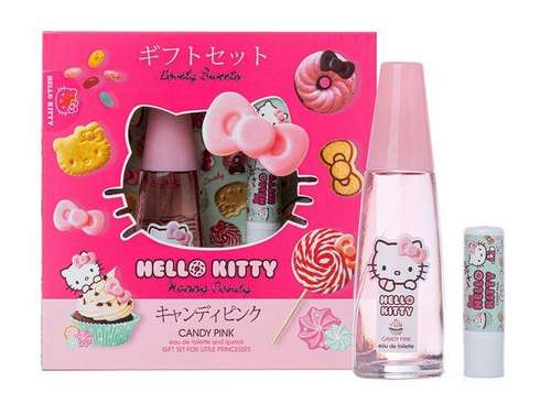 Hello Kitty Candy Pink Eau De Toilette And Lipstick Set
