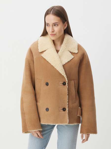 Женская дубленка  MAISON DAVID (натуральная замша дубльфас)