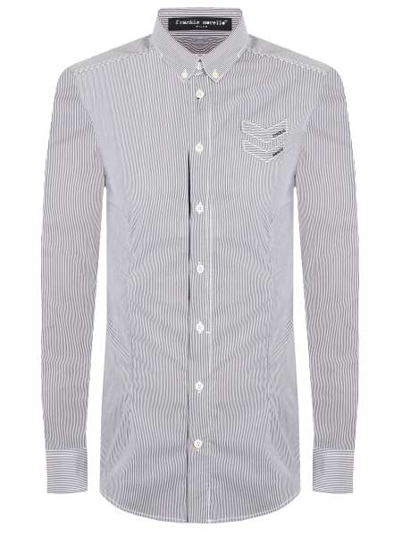 Рубашка Slim Fit хлопковая, FRANKIE MORELLO, 03/1531/0102