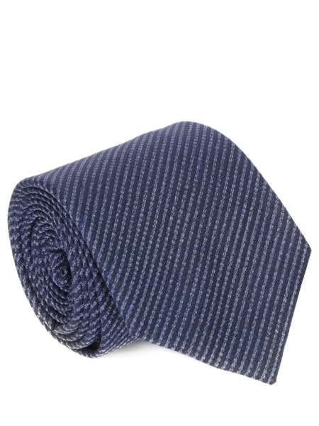 Галстук шелковый в полоску, CANALI, HJ03804/18/6 Темно-Синий,