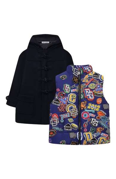 Детское: Комплект из пальто и жилета Dolce & Gabbana