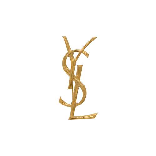 SAINT LAURENT Брошь из латуни женский золото