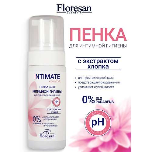 FLORESAN Пенка для интимной гигиены с экстрактом чистотела "Comfort" INTIMATE