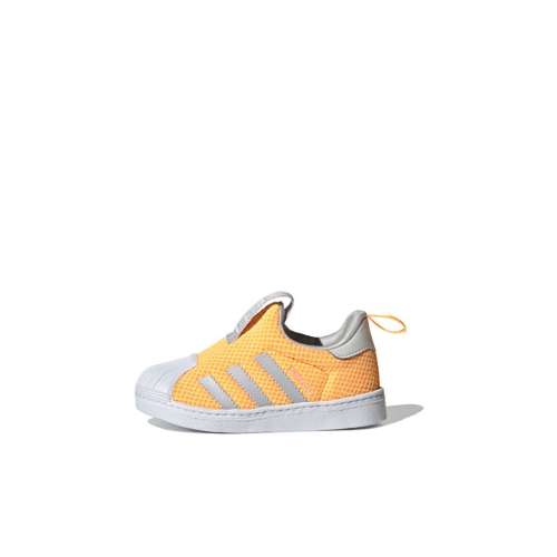 Adidas Originals SUPERSTAR 360 Устойчивая к истиранию Низкая Обувь для малышей Оранжевый Желтый Серый