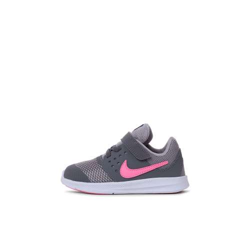 Nike Downshifter 7 Low Топ Беговые кроссовки Серо-розовый для малышей и детей дошкольного возраста