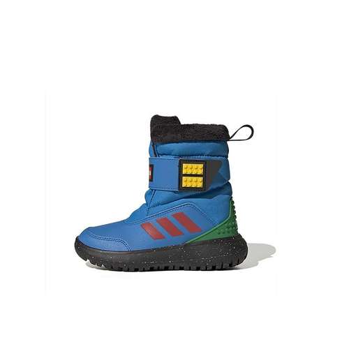 Adidas WINTERPLAY Удобные устойчивые к истиранию водонепроницаемые термические детские ботинки синие для детей 3-7 лет