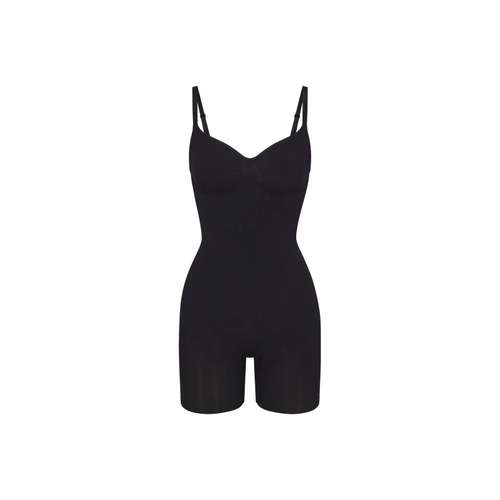 Skims Бесшовный Sculpt MID Бедра BODYSUIT Комбинезон Женская Одежда