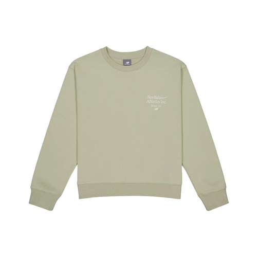 New Balance NBX Круглый вырез SWEAT Платье-ханьфу в стиле худи Женское Оливковое