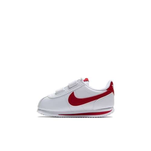 Nike Cortez Basic SL Амортизация Дышащий Низкий Верх Обувь для Малышей Белый Красный Для Младенцев и Малышей