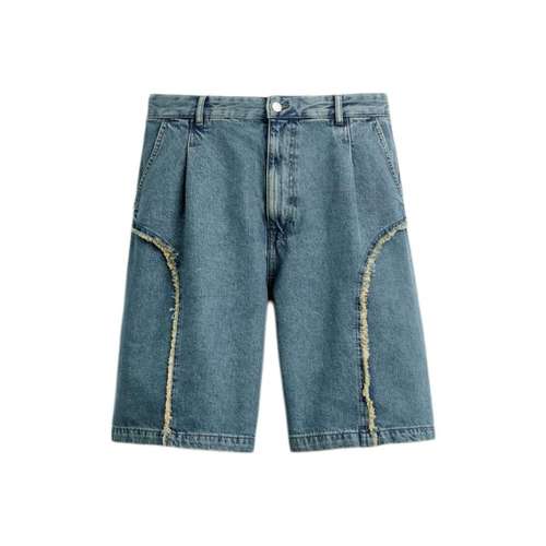 ZARA Джинсовые шорты Мужские Морской синий