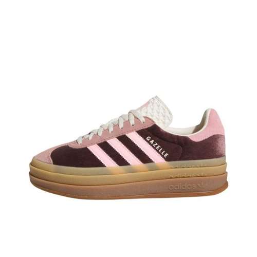 Adidas Originals GAZELLE BOLD Мягкие и Комфортные Низкие Кроссовки для Скейтбординга Женские Розовые Коричневые