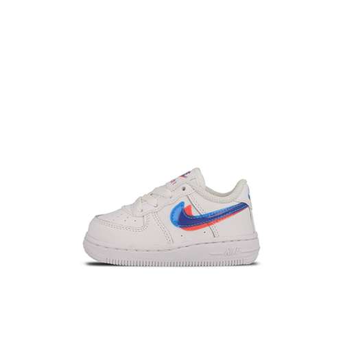 Nike Air Force 1 Износостойкий Дышащий Низкий Верх Обувь для Малышей Красный Синий Белый Для Младенцев и Малышей