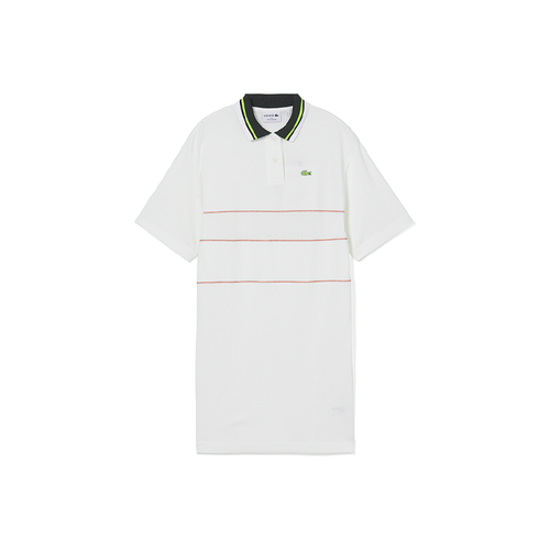 LACOSTE Короткое платье с короткими рукавами женское белое