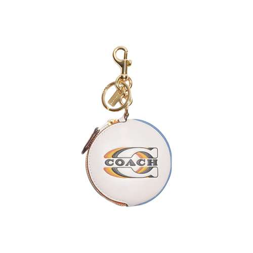 COACH Галечная кожа Мелочь Кошелек Женские Мел белый