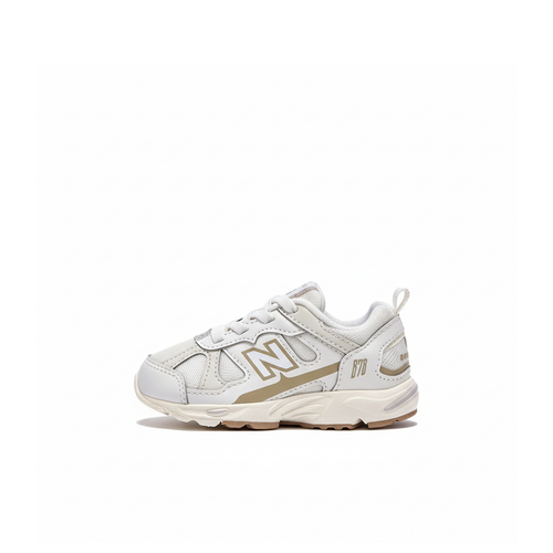 New Balance NB 878 Устойчивая к истиранию Низкая Обувь для малышей Белая для младенцев и малышей