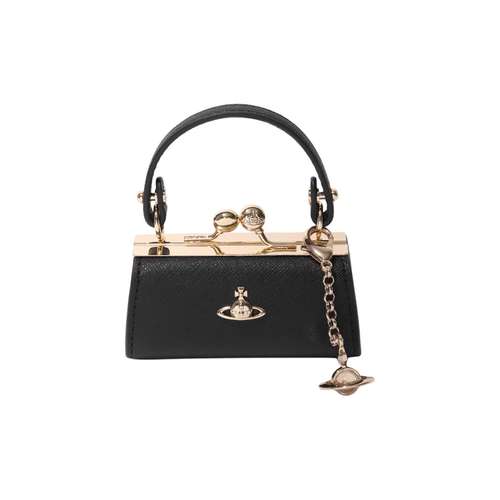Vivienne Westwood Vivienne Westwood кожа сумка мини из кожи Saffiano женская черная
