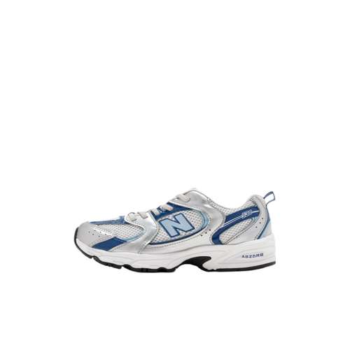 New Balance NB 530 Дышащие Низкие Кроссовки для Бега Серебристо-Белые Детские
