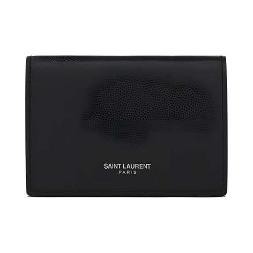 SAINT LAURENT Кожа Держатель для визиток Мужской Черный