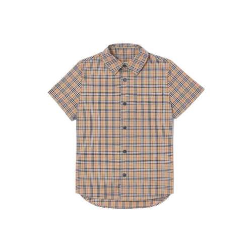 Burberry SS23 Клетчатая Рубашка Летняя Детская Хаки