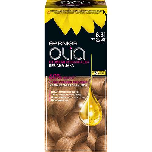 GARNIER Стойкая крем-краска для волос с цветочными маслами, без аммиака Olia