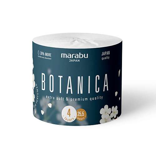 MARABU Бумага туалетная темная 4-слойная, Botanica