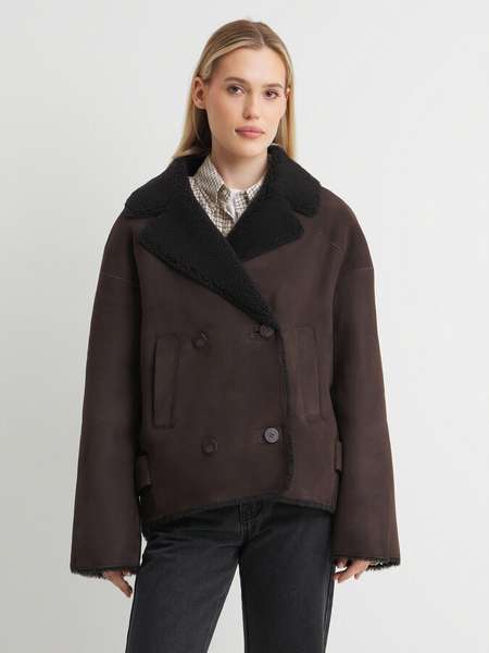 Женская дубленка  MAISON DAVID (натуральная замша дубльфас)