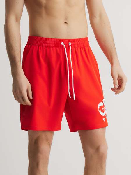 Мужские купальные шорты GUESS (полиэстер/эластан) SWIMTRUNK MEDIUM LOGO GUESS