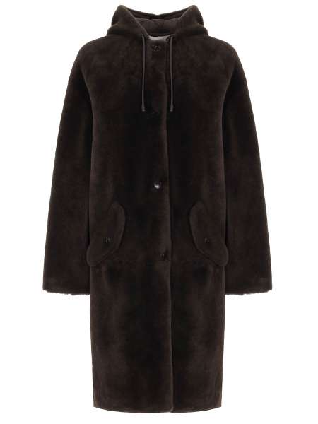 Дубленка из овчины, INES & MARECHAL, LUPIN/MARRON FONCE