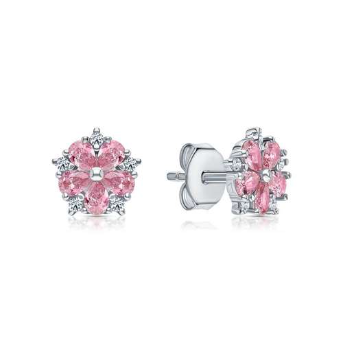 Серьги из серебра с фианитами