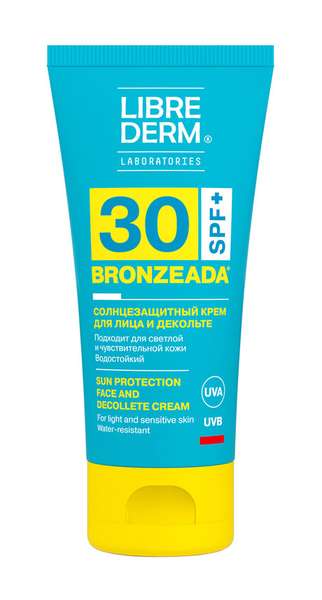 Librederm Bronzeada Sun Protection Face and Decollete Cream SPF 30