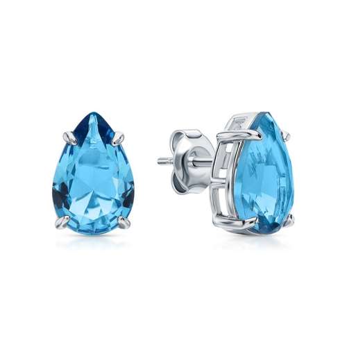 Серьги из серебра с фианитами