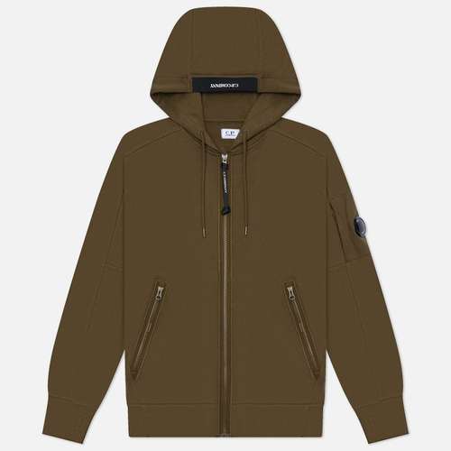Мужская толстовка C.P. Company Diagonal Raised Fleece Lens Full Zip Hoodie
