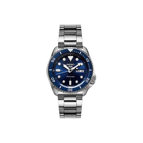 SEIKO Classic Cans SEIKO5 Collection Автоматический Механический Механизм Нержавеющая Сталь Ремешок Часы Мужские Часы Синий Циферблат
