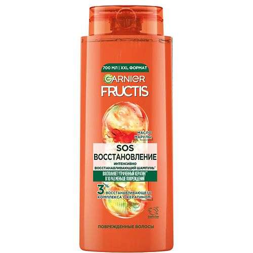 FRUCTIS Укрепляющий шампунь, SOS Восстановление, для поврежденных и тонких волос