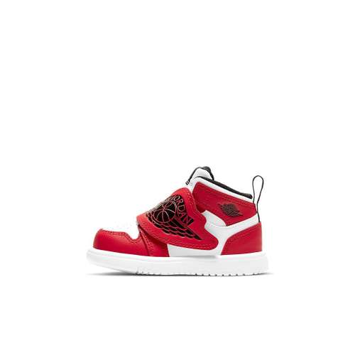 Jordan Air Jordan 1 Удобная высокая обувь для малышей красного и белого цвета для младенцев и малышей
