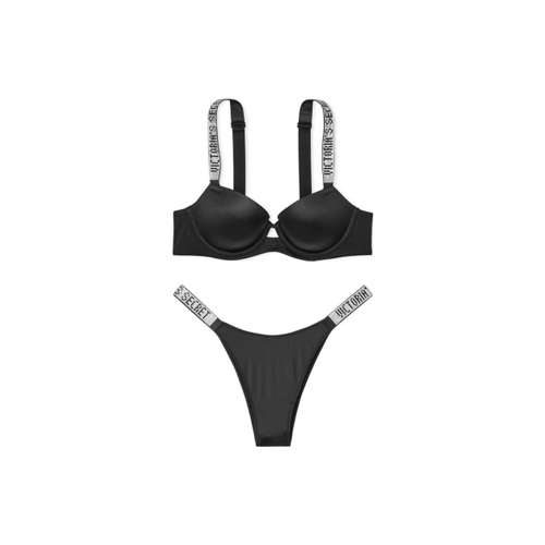 Victoria's Secret Комплект нижнего белья "Magical Цветочный" Женский Черный