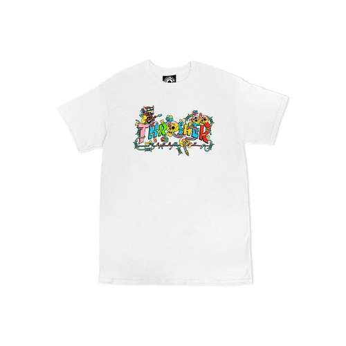Thrasher Белая Унисекс Футболка