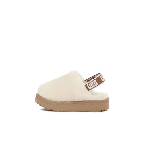 UGG Детские домашние тапочки из овчины цвет экрю для младенцев и малышей