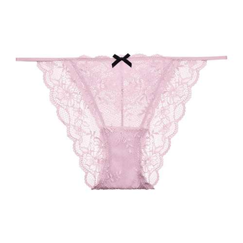 Victoria's Secret Розовые цветы Кружево Покрытие С тонкими лентами-завязками Бикини TF Нижнее белье Женское 1 упаковка