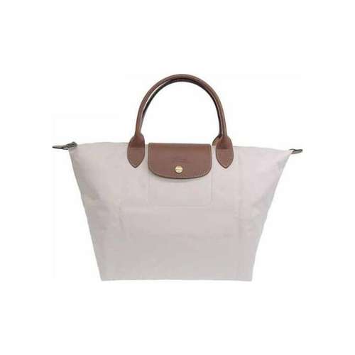 LONGCHAMP Le Pliage Холст и Кожа Пельменевая Сумка Средняя Женская Бежевая