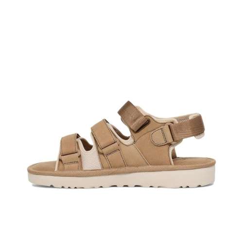 UGG Мужские кожаные пляжные сандалии коричневого цвета