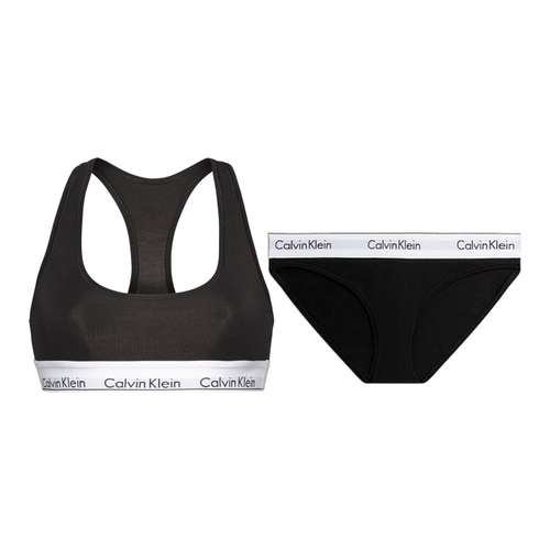 Calvin Klein Трусы Комплект Magic Цветы Женский Черный