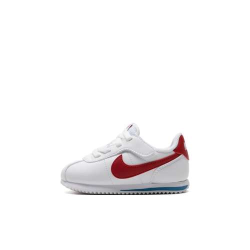 Nike Cortez EasyOn Удобная Устойчивая к истиранию Низкая Обувь для малышей Белый Красный для младенцев и малышей