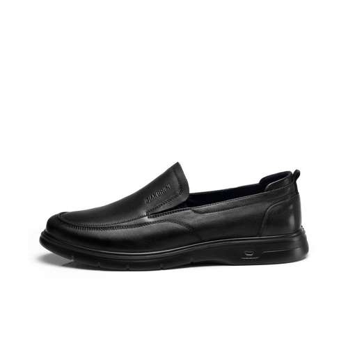 QIANGREN 3515 Повседневные кожаные туфли Мужские Черные