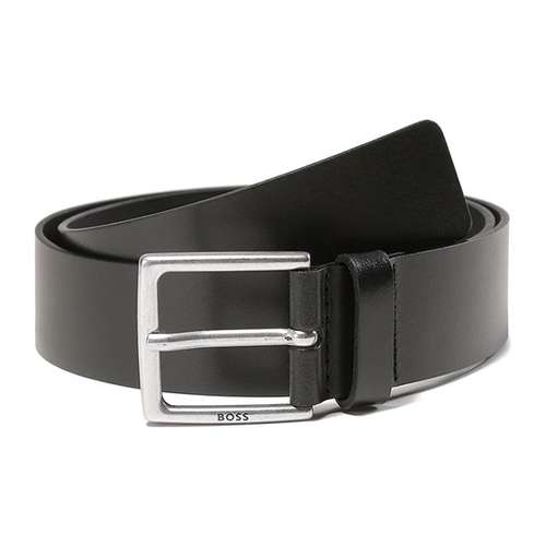 HUGO BOSS Ремни из коровьей кожи Мужской Черный 4CM