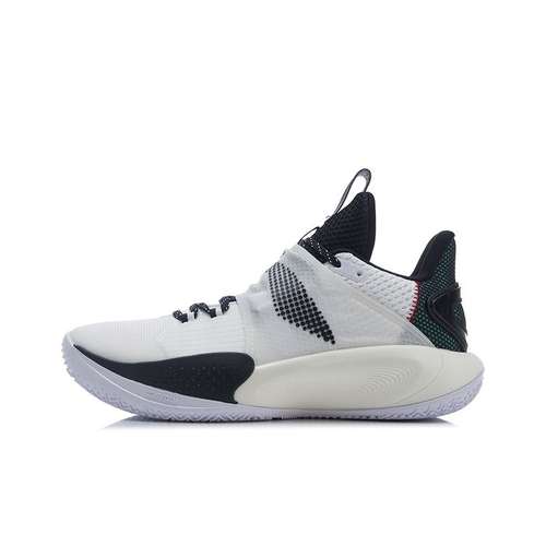 Li NING Sonic 9 Youth Edition Низкие Детские Баскетбольные Кроссовки Черный Белый