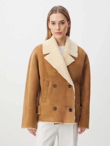 Женская дубленка  MAISON DAVID (натуральная замша дубльфас)