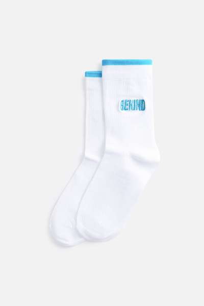 Носки высокие вискозные с вышитой надписью